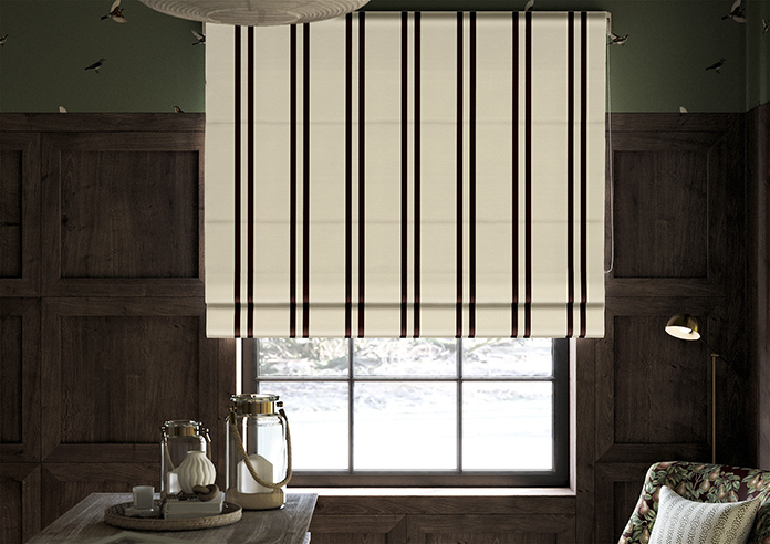 Winnies Stripe, Russet - Twist&Fit Roman Blind - Image 3